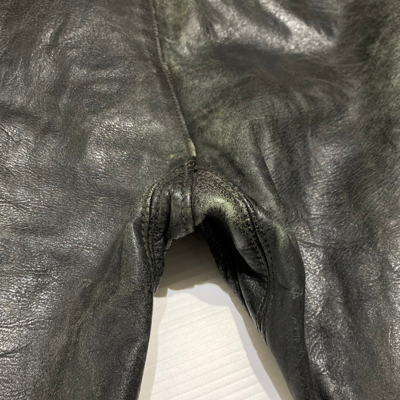 【現状渡し品】【メンズ】 Buco ブコ LEATHER PANTS VINTAGE レザーパンツ ボトムス ヴィンテージ バイカー モーターサイクル 156-260923-ko-22-teih サイズ：34 カラー：ブラック 万代Net店