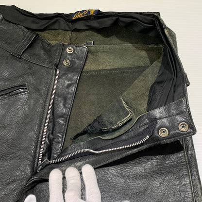 【現状渡し品】【メンズ】 Buco ブコ LEATHER PANTS VINTAGE レザーパンツ ボトムス ヴィンテージ バイカー モーターサイクル 156-260923-ko-22-teih サイズ：34 カラー：ブラック 万代Net店