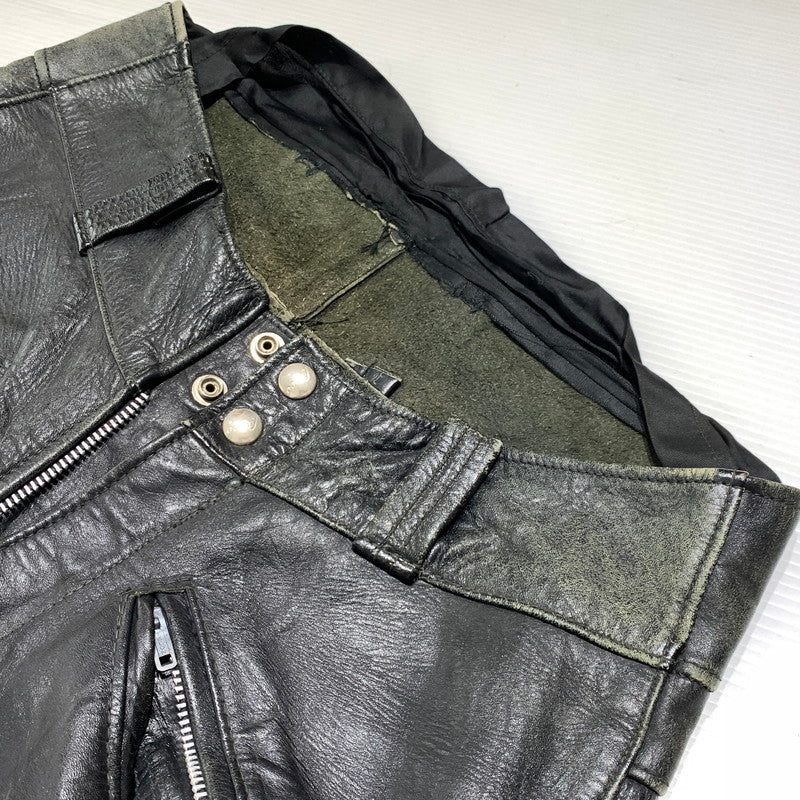 【現状渡し品】【メンズ】 Buco ブコ LEATHER PANTS VINTAGE レザーパンツ ボトムス ヴィンテージ バイカー モーターサイクル 156-260923-ko-22-teih サイズ：34 カラー：ブラック 万代Net店