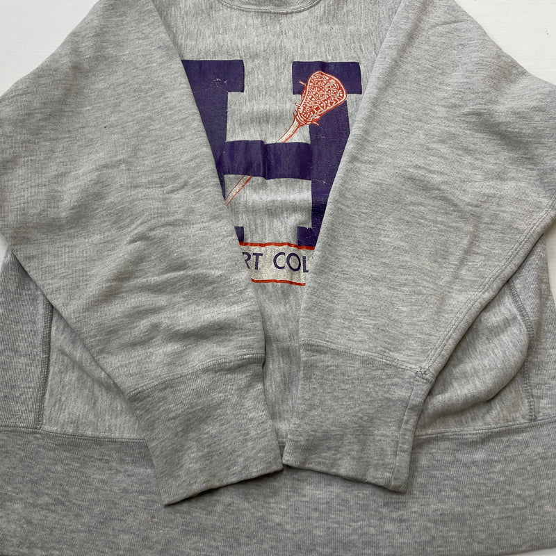【中古品】【メンズ】 CHAMPION チャンピオン REVERSE WEAVE 80’s VINTAGE HOBART COLLEGE SWEAT リバース ウェーブ 80年代 ヴィンテージ ホバート ガレッジ スウェット 長袖 トップス トレーナー 145-260923-sa-10-teih サイズ：L カラー：グレー 万代Net店