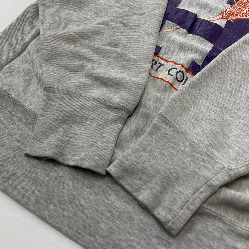 【中古品】【メンズ】 CHAMPION チャンピオン REVERSE WEAVE 80’s VINTAGE HOBART COLLEGE SWEAT リバース ウェーブ 80年代 ヴィンテージ ホバート ガレッジ スウェット 長袖 トップス トレーナー 145-260923-sa-10-teih サイズ：L カラー：グレー 万代Net店