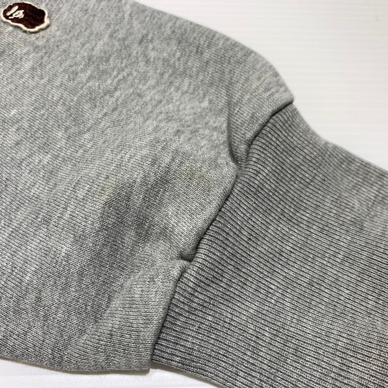 【現状渡し品】【メンズ】 A BATHING APE アベイシングエイプ 90's PULLOVER PARKA 90年代 プルオーバーパーカー トップス フーディ 初期タグ 142-260927-ko-08-teih サイズ：L カラー：グレー 万代Net店