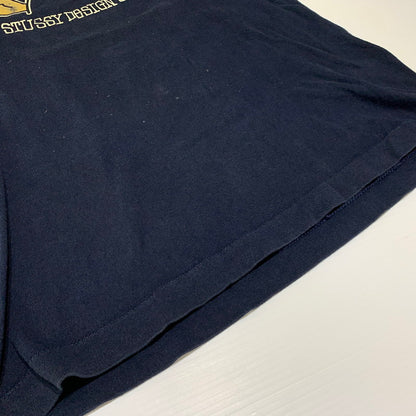 【中古品】【メンズ】 STUSSY ステューシー HAND SIGN S/S T-SHIRT ハンドサイン ショートスリーブ Tシャツ 半袖 トップス 黒タグ 142-260927-ko-01-teih サイズ：M カラー：ネイビー 万代Net店