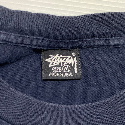 【中古品】【メンズ】 STUSSY ステューシー HAND SIGN S/S T-SHIRT ハンドサイン ショートスリーブ Tシャツ 半袖 トップス 黒タグ 142-260927-ko-01-teih サイズ：M カラー：ネイビー 万代Net店