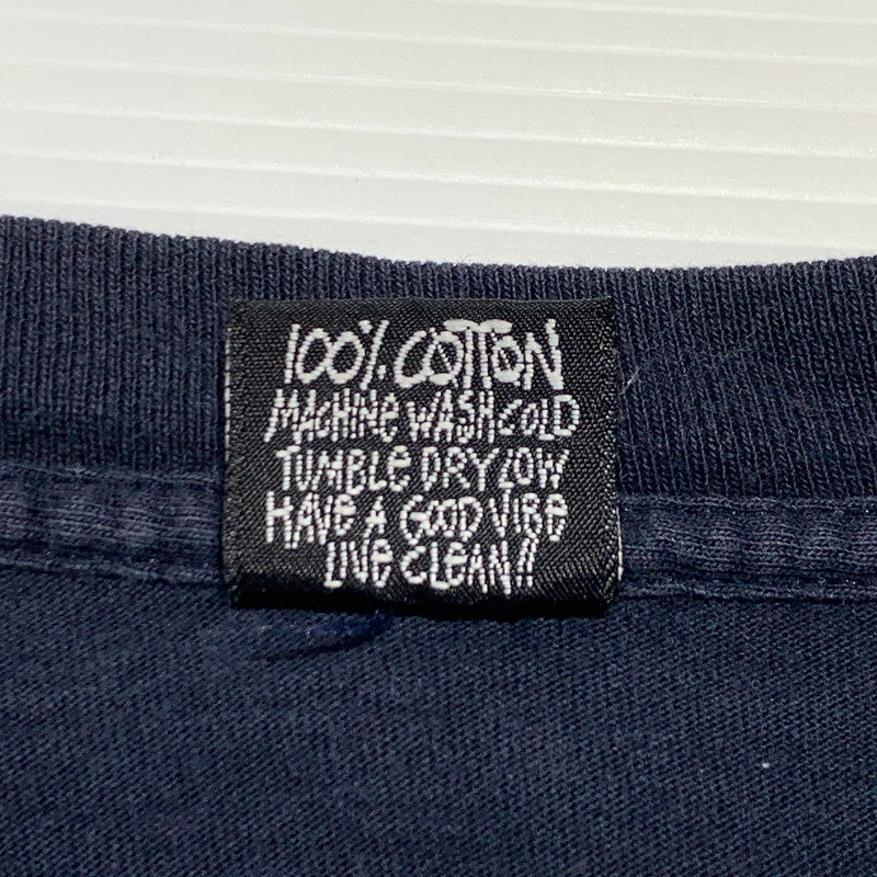 【中古品】【メンズ】 STUSSY ステューシー HAND SIGN S/S T-SHIRT ハンドサイン ショートスリーブ Tシャツ 半袖 トップス 黒タグ 142-260927-ko-01-teih サイズ：M カラー：ネイビー 万代Net店