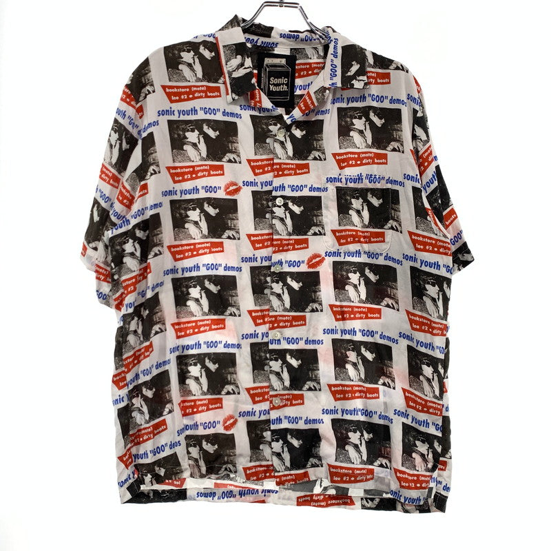 【中古品】【メンズ】 HYSTERIC GLAMOUR ヒステリックグラマー SONIC YOUTH GOO DEMOS S/S SHIRT 02221AH06 ソニックユース ショートスリーブ シャツ 半袖 トップス レーヨン 140-260923-ko-02-teih サイズ：XL カラー：総柄 万代Net店
