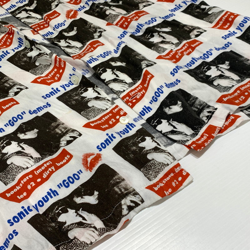 【中古品】【メンズ】 HYSTERIC GLAMOUR ヒステリックグラマー SONIC YOUTH GOO DEMOS S/S SHIRT 02221AH06 ソニックユース ショートスリーブ シャツ 半袖 トップス レーヨン 140-260923-ko-02-teih サイズ：XL カラー：総柄 万代Net店
