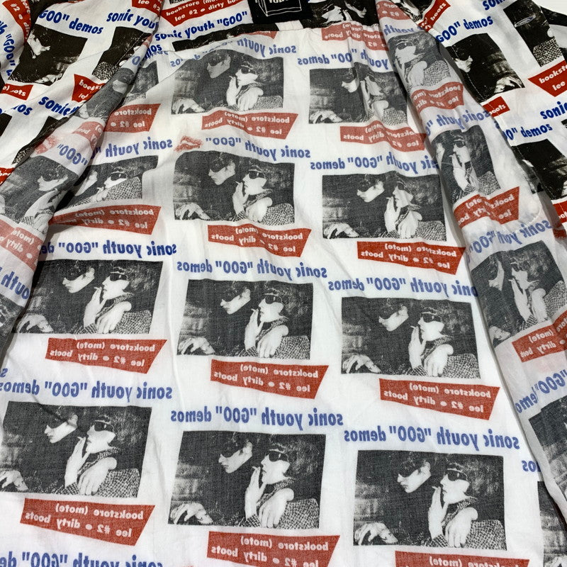【中古品】【メンズ】 HYSTERIC GLAMOUR ヒステリックグラマー SONIC YOUTH GOO DEMOS S/S SHIRT 02221AH06 ソニックユース ショートスリーブ シャツ 半袖 トップス レーヨン 140-260923-ko-02-teih サイズ：XL カラー：総柄 万代Net店