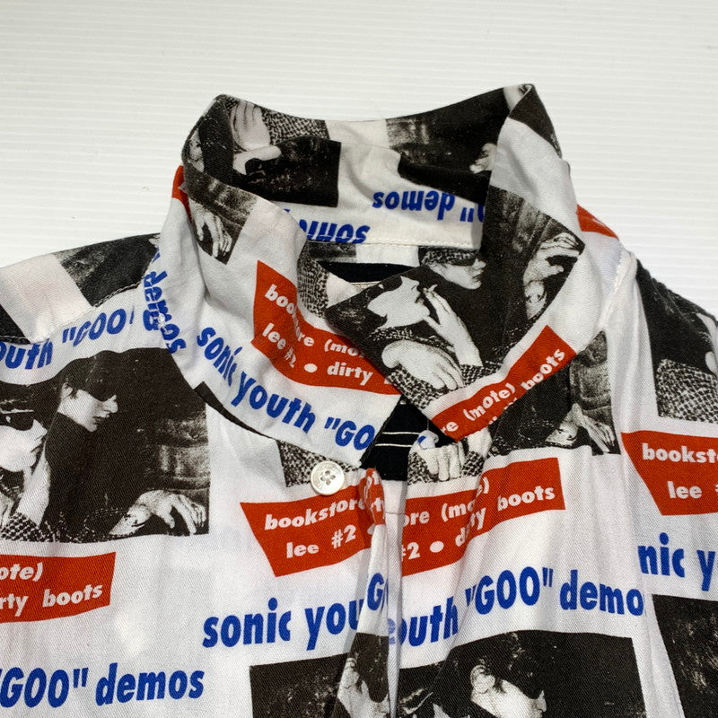【中古品】【メンズ】 HYSTERIC GLAMOUR ヒステリックグラマー SONIC YOUTH GOO DEMOS S/S SHIRT 02221AH06 ソニックユース ショートスリーブ シャツ 半袖 トップス レーヨン 140-260923-ko-02-teih サイズ：XL カラー：総柄 万代Net店
