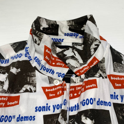 【中古品】【メンズ】 HYSTERIC GLAMOUR ヒステリックグラマー SONIC YOUTH GOO DEMOS S/S SHIRT 02221AH06 ソニックユース ショートスリーブ シャツ 半袖 トップス レーヨン 140-260923-ko-02-teih サイズ：XL カラー：総柄 万代Net店