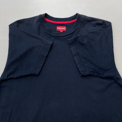 【中古品】【メンズ】 SUPREME シュプリーム SMALL BOX TEE S/S スモール ボックス ロゴ Tシャツ ショート スリーブ 半袖 トップス 149-260923-sa-09-teih サイズ：M カラー：ネイビー 万代Net店
