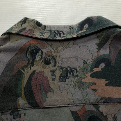 【中古品】【メンズ】 BAL バル CONTRASTRICK DJ PRINT SHIRT コントラストリック ディージェー プリント シャツ 長袖 トップス 147-260923-sa-11-teih サイズ：不明 カラー：グレー 万代Net店