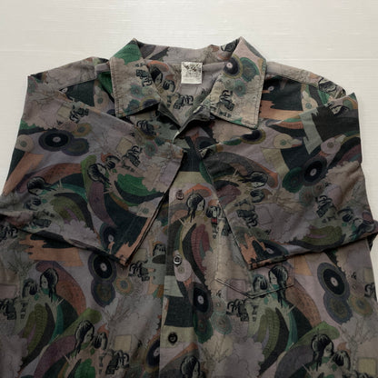 【中古品】【メンズ】 BAL バル CONTRASTRICK DJ PRINT SHIRT コントラストリック ディージェー プリント シャツ 長袖 トップス 147-260923-sa-11-teih サイズ：不明 カラー：グレー 万代Net店
