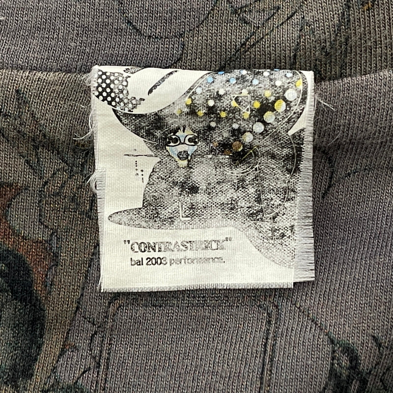 【中古品】【メンズ】 BAL バル CONTRASTRICK DJ PRINT SHIRT コントラストリック ディージェー プリント シャツ 長袖 トップス 147-260923-sa-11-teih サイズ：不明 カラー：グレー 万代Net店