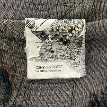 【中古品】【メンズ】 BAL バル CONTRASTRICK DJ PRINT SHIRT コントラストリック ディージェー プリント シャツ 長袖 トップス 147-260923-sa-11-teih サイズ：不明 カラー：グレー 万代Net店