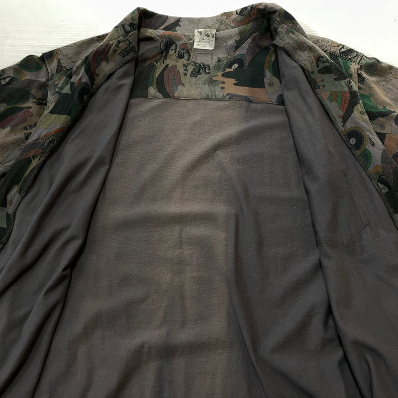 【中古品】【メンズ】 BAL バル CONTRASTRICK DJ PRINT SHIRT コントラストリック ディージェー プリント シャツ 長袖 トップス 147-260923-sa-11-teih サイズ：不明 カラー：グレー 万代Net店
