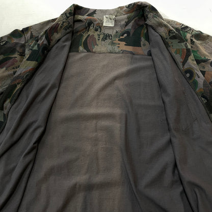 【中古品】【メンズ】 BAL バル CONTRASTRICK DJ PRINT SHIRT コントラストリック ディージェー プリント シャツ 長袖 トップス 147-260923-sa-11-teih サイズ：不明 カラー：グレー 万代Net店