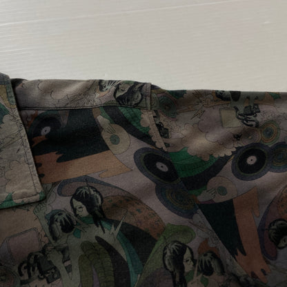【中古品】【メンズ】 BAL バル CONTRASTRICK DJ PRINT SHIRT コントラストリック ディージェー プリント シャツ 長袖 トップス 147-260923-sa-11-teih サイズ：不明 カラー：グレー 万代Net店