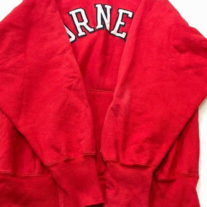 【中古品】【メンズ】 CHAMPION チャンピオン 90's REVERSE WEAVE HOODIE "CORNELL" 90年代 リバースウェーブ フーディ コーネル プルーオーバーパーカー 145-260923-sa-06-teih サイズ：XL カラー：レッド 万代Net店