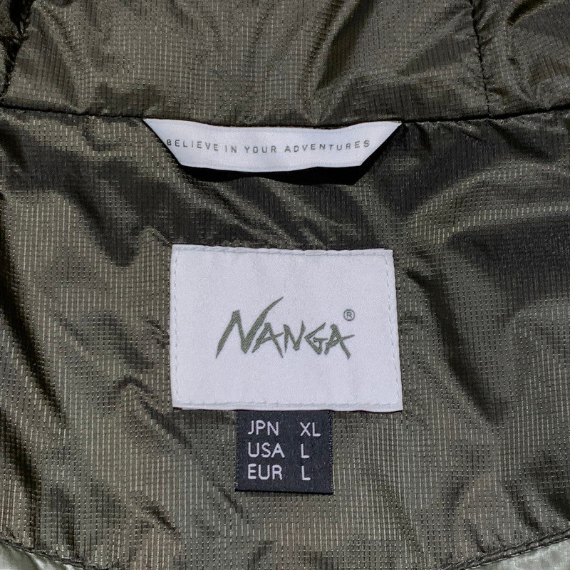 【中古品】【メンズ】 NANGA ナンガ AURORA LIGHT STAND-COLAR DOWN JACKET F000004 オーロラ ライト ダウンジャケット アウター 144-260923-ko-18-teih サイズ：XL カラー：カーキ 万代Net店