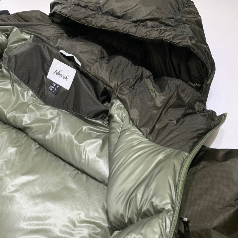 【中古品】【メンズ】 NANGA ナンガ AURORA LIGHT STAND-COLAR DOWN JACKET F000004 オーロラ ライト ダウンジャケット アウター 144-260923-ko-18-teih サイズ：XL カラー：カーキ 万代Net店