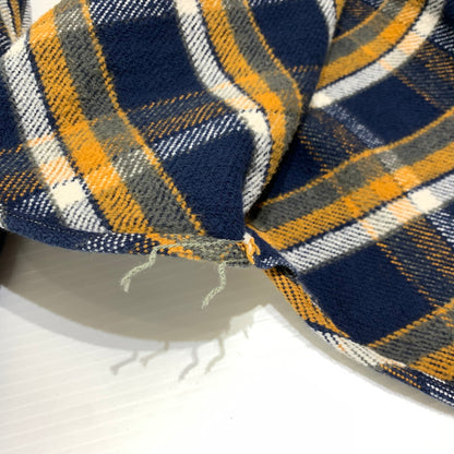 【中古品】【メンズ】 WAREHOUSE ウエアハウス HEAVY FLANNEL SHIRT ヘビー フランネル シャツ 長袖 トップス ネルシャツ 145-260923-ko-09-teih サイズ：S カラー：オレンジ×ネイビー 万代Net店