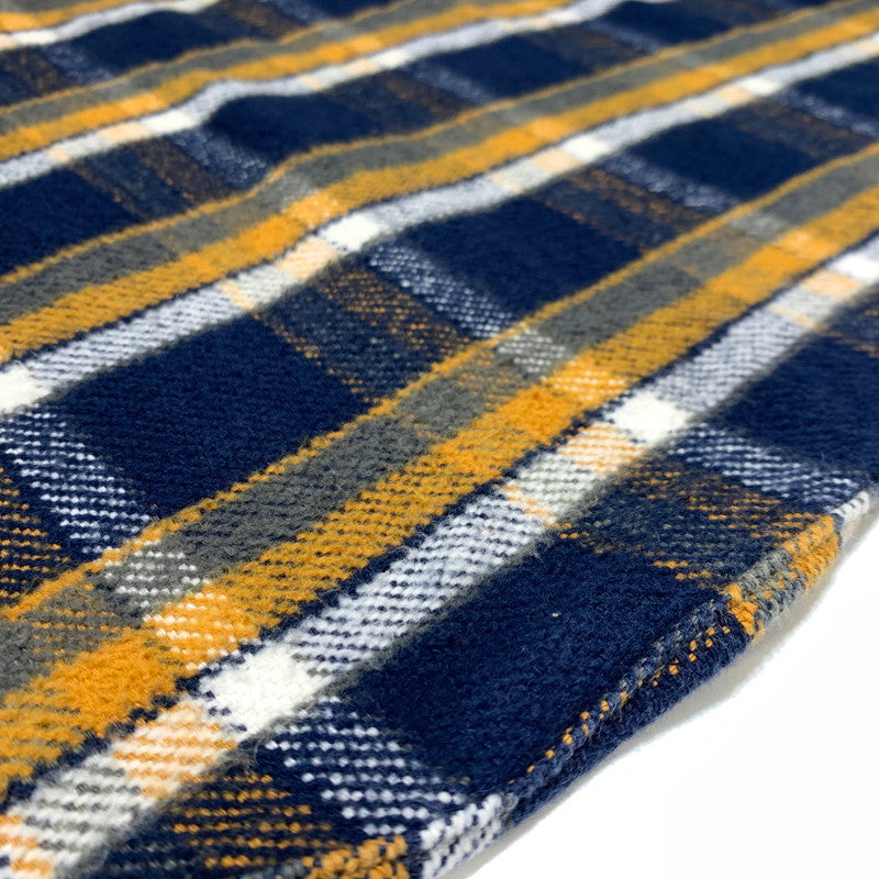 【中古品】【メンズ】 WAREHOUSE ウエアハウス HEAVY FLANNEL SHIRT ヘビー フランネル シャツ 長袖 トップス ネルシャツ 145-260923-ko-09-teih サイズ：S カラー：オレンジ×ネイビー 万代Net店