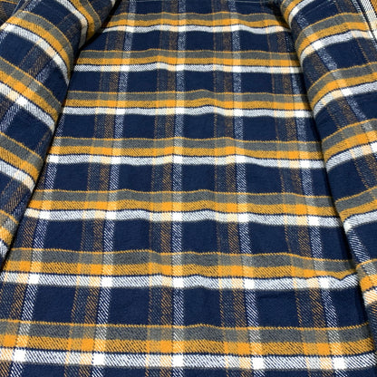 【中古品】【メンズ】 WAREHOUSE ウエアハウス HEAVY FLANNEL SHIRT ヘビー フランネル シャツ 長袖 トップス ネルシャツ 145-260923-ko-09-teih サイズ：S カラー：オレンジ×ネイビー 万代Net店