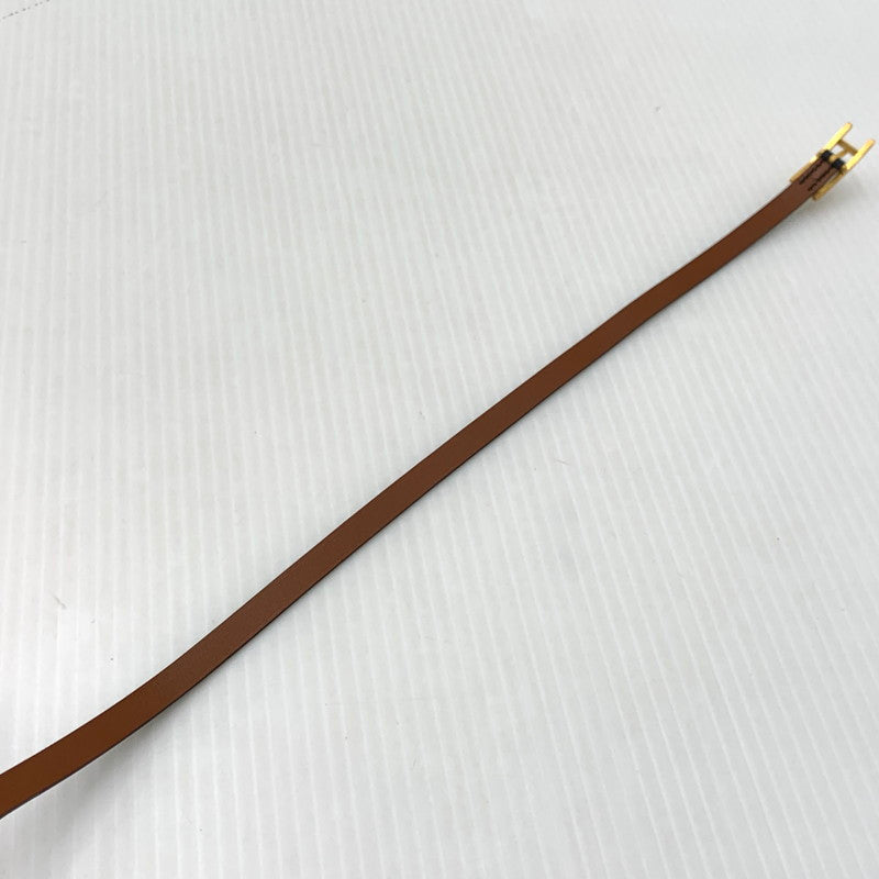 【中古品】【メンズ/レディース】 HERMES エルメス LEATHER BRACELET レザーブレスレット ビーアピ アクセサリー 182-260926-ko-17-teih カラー：ブラック/ブラウン 万代Net店