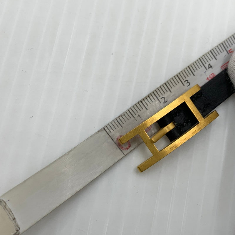 【中古品】【メンズ/レディース】 HERMES エルメス LEATHER BRACELET レザーブレスレット ビーアピ アクセサリー 182-260926-ko-17-teih カラー：ブラック/ブラウン 万代Net店