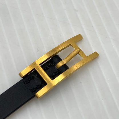 【中古品】【メンズ/レディース】 HERMES エルメス LEATHER BRACELET レザーブレスレット ビーアピ アクセサリー 182-260926-ko-17-teih カラー：ブラック/ブラウン 万代Net店