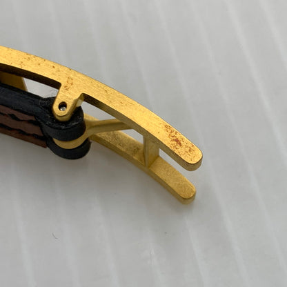 【中古品】【メンズ/レディース】 HERMES エルメス LEATHER BRACELET レザーブレスレット ビーアピ アクセサリー 182-260926-ko-17-teih カラー：ブラック/ブラウン 万代Net店