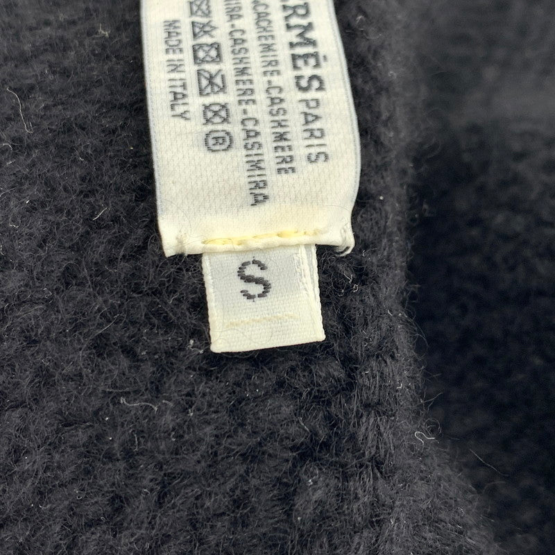 【中古品】【メンズ】 HERMES エルメス CASHMERE KNIT CAP SELLIER カシミア ニット キャップ セリエ 帽子 183-260926-ko-11-teih サイズ：S カラー：ブラック 万代Net店