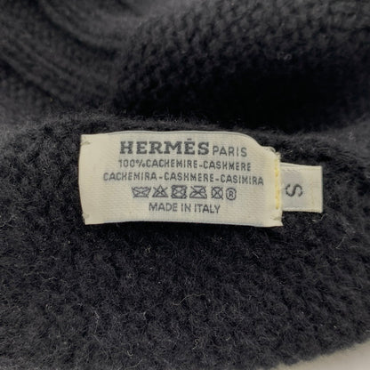 【中古品】【メンズ】 HERMES エルメス CASHMERE KNIT CAP SELLIER カシミア ニット キャップ セリエ 帽子 183-260926-ko-11-teih サイズ：S カラー：ブラック 万代Net店