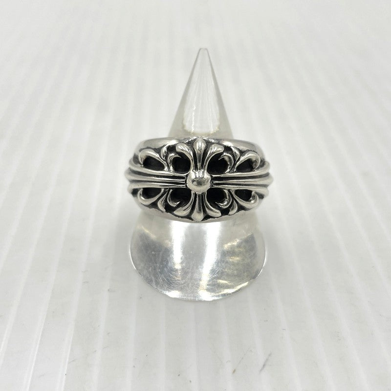 【中古品】【メンズ】 CHROME HEARTS クロムハーツ FLRL CRS RING フローラル クロス リング 指輪 アクセサリー 190-261027-yo-28-teih カラー：シルバー 19号 万代Net店