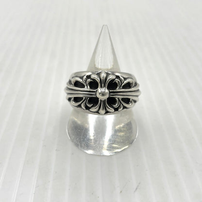 【中古品】【メンズ】 CHROME HEARTS クロムハーツ FLRL CRS RING フローラル クロス リング 指輪 アクセサリー 190-261027-yo-28-teih カラー：シルバー 19号 万代Net店