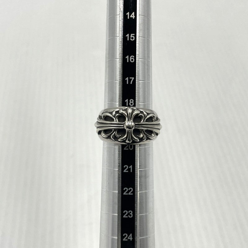 【中古品】【メンズ】 CHROME HEARTS クロムハーツ FLRL CRS RING フローラル クロス リング 指輪 アクセサリー 190-261027-yo-28-teih カラー：シルバー 19号 万代Net店