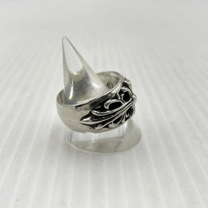 【中古品】【メンズ】 CHROME HEARTS クロムハーツ FLRL CRS RING フローラル クロス リング 指輪 アクセサリー 190-261027-yo-28-teih カラー：シルバー 19号 万代Net店