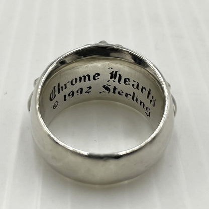 【中古品】【メンズ】 CHROME HEARTS クロムハーツ FLRL CRS RING フローラル クロス リング 指輪 アクセサリー 190-261027-yo-28-teih カラー：シルバー 19号 万代Net店