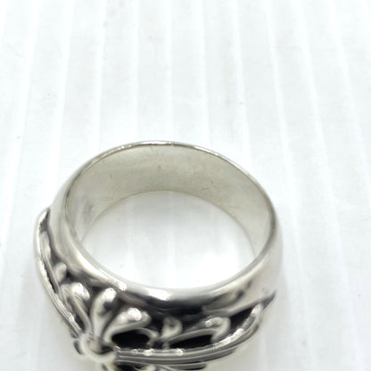 【中古品】【メンズ】 CHROME HEARTS クロムハーツ FLRL CRS RING フローラル クロス リング 指輪 アクセサリー 190-261027-yo-28-teih カラー：シルバー 19号 万代Net店