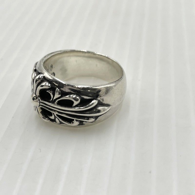 【中古品】【メンズ】 CHROME HEARTS クロムハーツ FLRL CRS RING フローラル クロス リング 指輪 アクセサリー 190-261027-yo-28-teih カラー：シルバー 19号 万代Net店