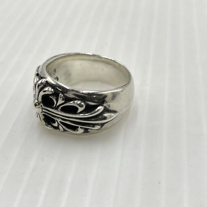 【中古品】【メンズ】 CHROME HEARTS クロムハーツ FLRL CRS RING フローラル クロス リング 指輪 アクセサリー 190-261027-yo-28-teih カラー：シルバー 19号 万代Net店