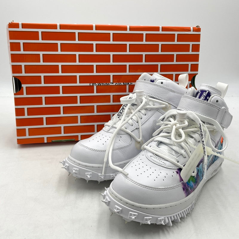 【中古品】【メンズ】 NIKE ナイキ × OFF-WHITE オフホワイト 別注コラボ AIR FORCE 1 MID "GRAFFITI" DR0500-100 エアフォース1 ミッド グラフィティ スニーカー 靴 160-260926-yo-12-teih サイズ：27.5cm カラー：ホワイト 万代Net店