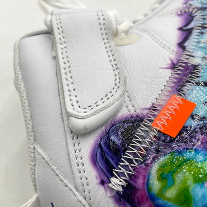 【中古品】【メンズ】 NIKE ナイキ × OFF-WHITE オフホワイト 別注コラボ AIR FORCE 1 MID "GRAFFITI" DR0500-100 エアフォース1 ミッド グラフィティ スニーカー 靴 160-260926-yo-12-teih サイズ：27.5cm カラー：ホワイト 万代Net店