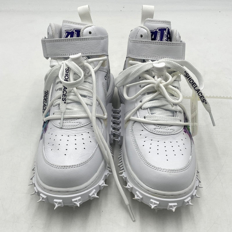 【中古品】【メンズ】 NIKE ナイキ × OFF-WHITE オフホワイト 別注コラボ AIR FORCE 1 MID "GRAFFITI" DR0500-100 エアフォース1 ミッド グラフィティ スニーカー 靴 160-260926-yo-12-teih サイズ：27.5cm カラー：ホワイト 万代Net店