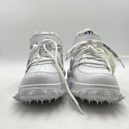 【中古品】【メンズ】 NIKE ナイキ × OFF-WHITE オフホワイト 別注コラボ AIR FORCE 1 MID "GRAFFITI" DR0500-100 エアフォース1 ミッド グラフィティ スニーカー 靴 160-260926-yo-12-teih サイズ：27.5cm カラー：ホワイト 万代Net店