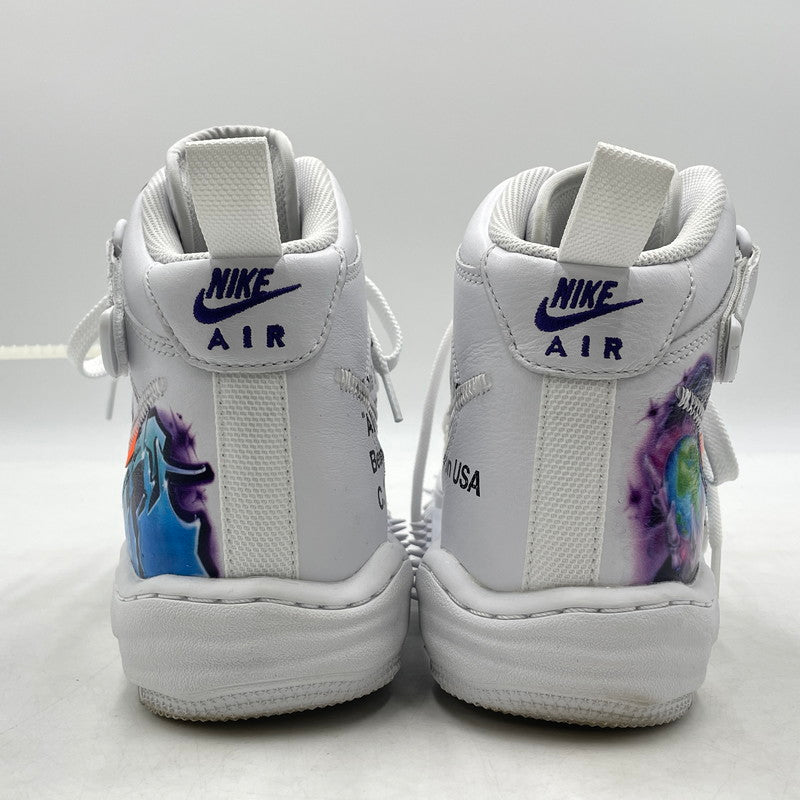 【中古品】【メンズ】 NIKE ナイキ × OFF-WHITE オフホワイト 別注コラボ AIR FORCE 1 MID "GRAFFITI" DR0500-100 エアフォース1 ミッド グラフィティ スニーカー 靴 160-260926-yo-12-teih サイズ：27.5cm カラー：ホワイト 万代Net店