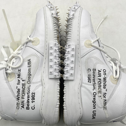 【中古品】【メンズ】 NIKE ナイキ × OFF-WHITE オフホワイト 別注コラボ AIR FORCE 1 MID "GRAFFITI" DR0500-100 エアフォース1 ミッド グラフィティ スニーカー 靴 160-260926-yo-12-teih サイズ：27.5cm カラー：ホワイト 万代Net店