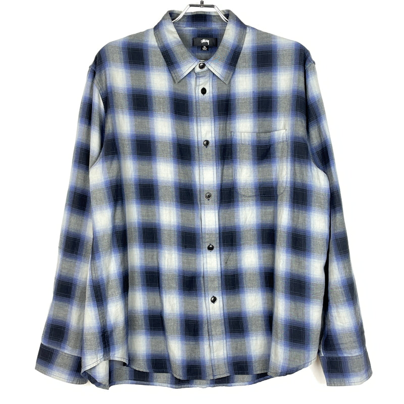 【中古品】【メンズ】 STUSSY ステューシー BEACH OMBRE PLAID SHIRT 1110391 ビーチ オンブレ プレイド シャツ 長袖 トップス 142-260923-sa-12-teih サイズ：XL カラー：チェック 万代Net店