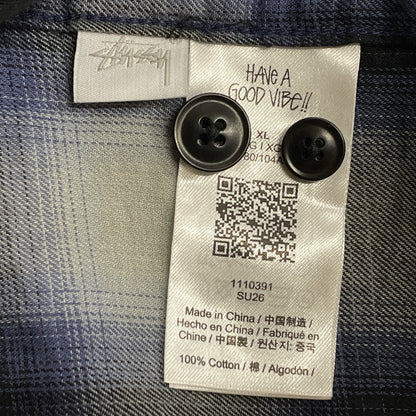 【中古品】【メンズ】 STUSSY ステューシー BEACH OMBRE PLAID SHIRT 1110391 ビーチ オンブレ プレイド シャツ 長袖 トップス 142-260923-sa-12-teih サイズ：XL カラー：チェック 万代Net店